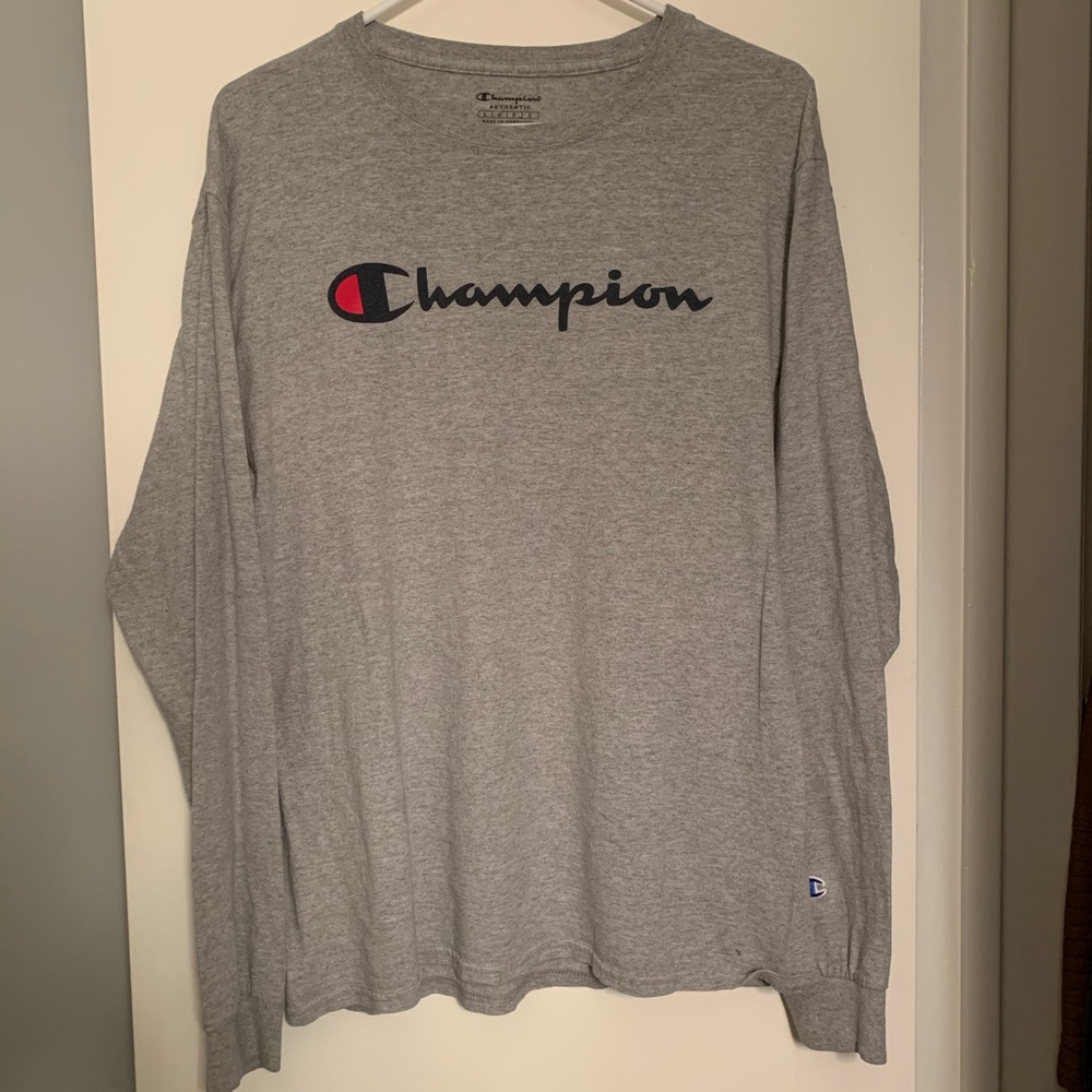 Champion Classic Long-Sleeve Tee, Script Logo